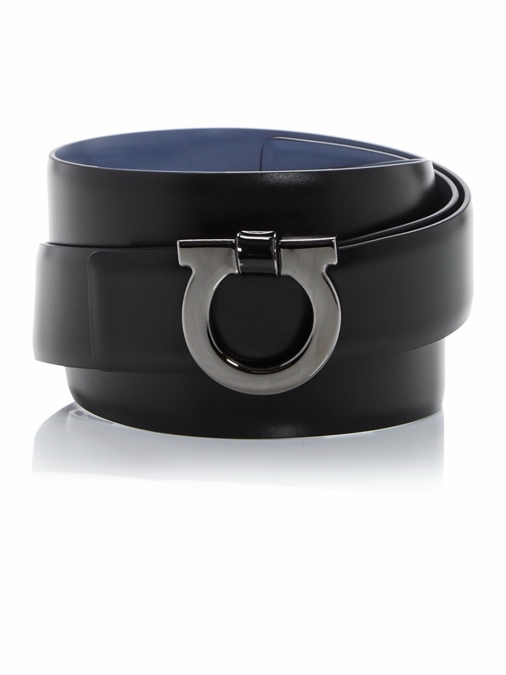 Ferragamo Men's Gancini Reversible Leather Belt Size 95 Cm/38 In